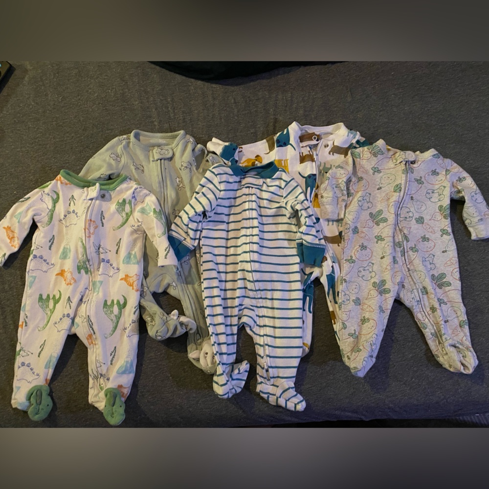 Sleepers Bundle (5 footie sleepers) 3 month